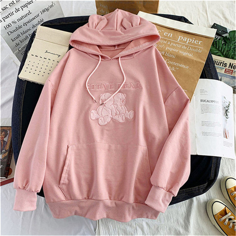 Thin Hooded Sweater Women Winter Plus Velvet Thick Coat On Clothes