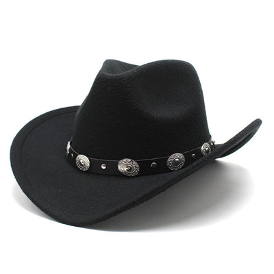 Minority Style Woolen Western Cowboy Hats Men's And Women's Couple Hats